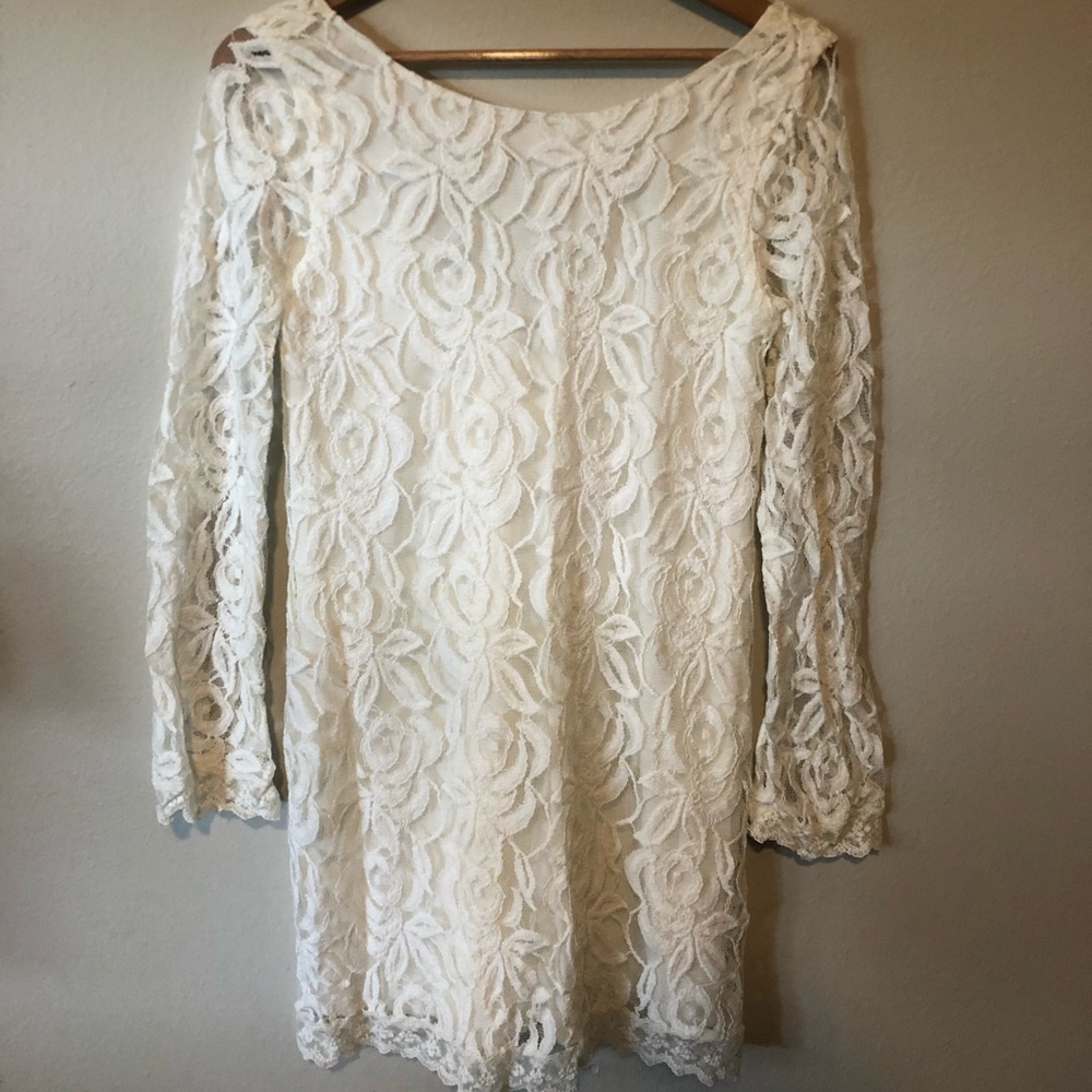 Cute Cream color Midi dress